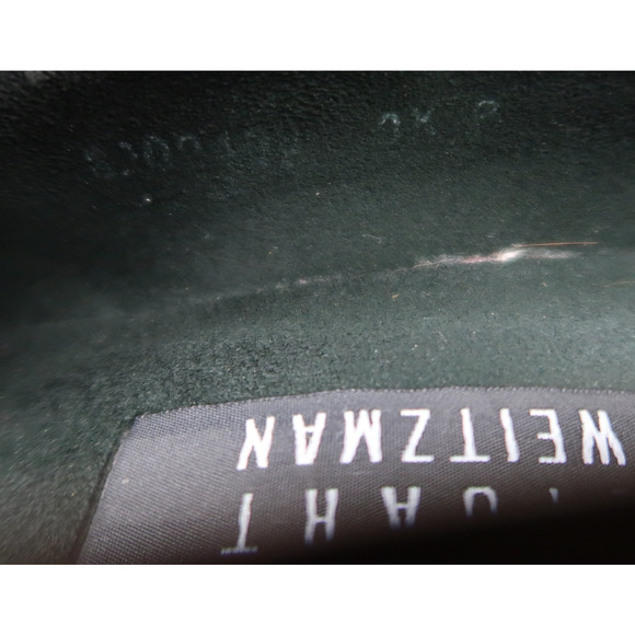 Stuart Weitzman Shoes Womens 8.5 Pump Classic Retro Leather Metallic Chunky Heel - Picture 12 of 13